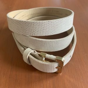 Faux snake skin fashion belt